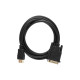 Кабель мультимедийный HDMI M to DVI M 1.8m 24+1pin Dynamode (DM-CL-HDMI-DVI-1.8M)