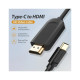 Кабель мультимедийный USB-C to HDMI M 1.5m black Vention (CGUBG)