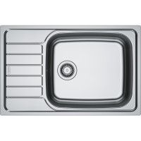Franke Kitchen sink Spark, st.steel, rectang., with drainboard, 780х500х160mm, bowl - 1, built-in, SKL 611-78 XL, decor.inox (101.0716.716)