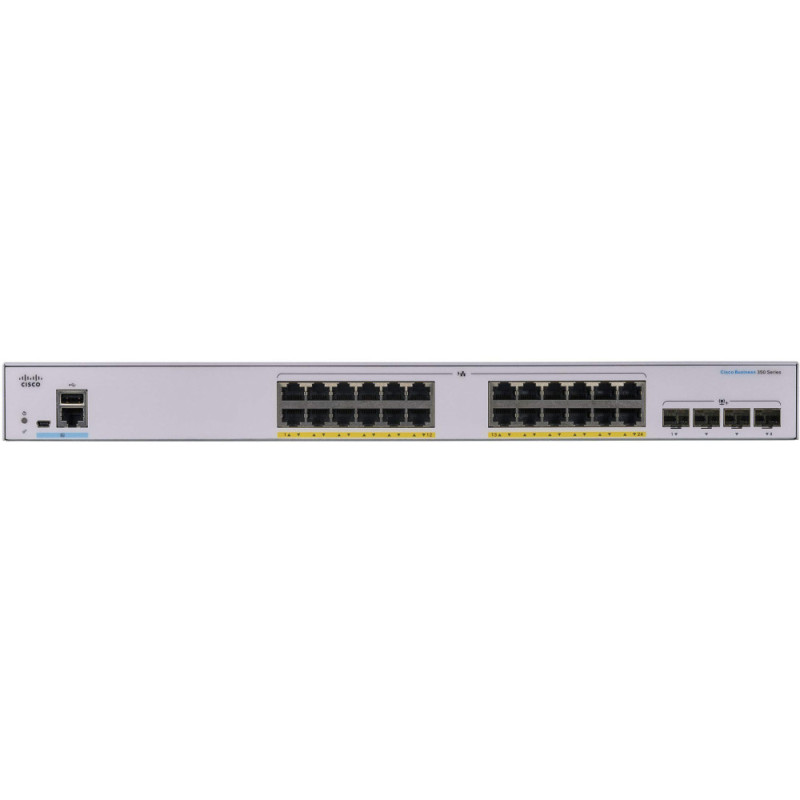 Cisco Switch CBS350 24xGE, Full PoE, 4x10G SFP+, Managed