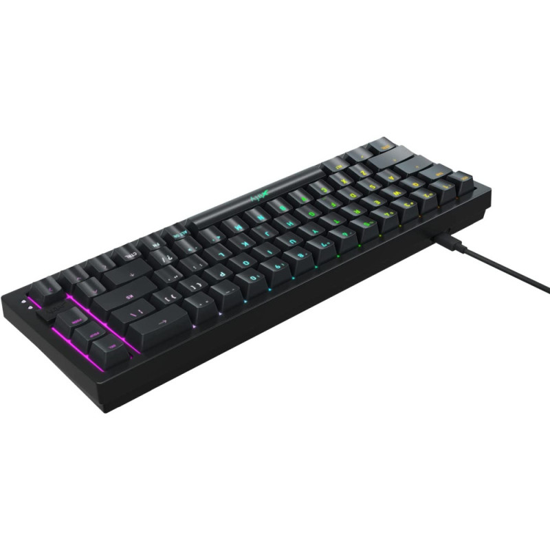 Cherry Xtrfy Keyboard mechanical K5 68Key, Kailh Red, USB-A, EN/UA, Hot-swap, RGB, Black (K5-RGB-CPT-BLACK-R-UKR)