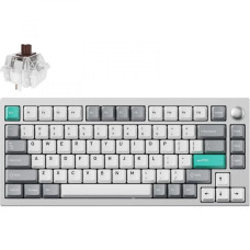 Lemokey Mechanical keyboard P1 Pro 84Key, Super Brown, WL/BT/USB-A, QMK/VIA, Hot-Swap, EN/UKR, RGB, Knob, Space Silver (P1P-X3-UA)
