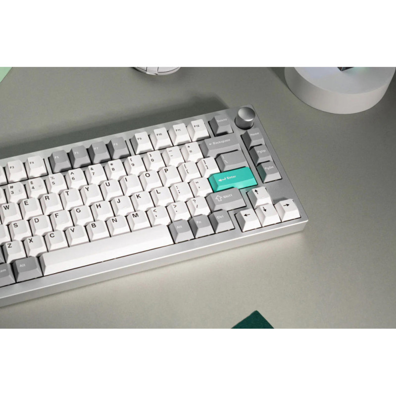 Lemokey Mechanical keyboard P1 Pro 84Key, Super Brown, WL/BT/USB-A, QMK/VIA, Hot-Swap, EN/UKR, RGB, Knob, Space Silver (P1P-X3-UA)