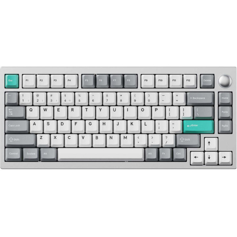 Lemokey Mechanical keyboard P1 Pro 84Key, Super Brown, WL/BT/USB-A, QMK/VIA, Hot-Swap, EN/UKR, RGB, Knob, Space Silver (P1P-X3-UA)