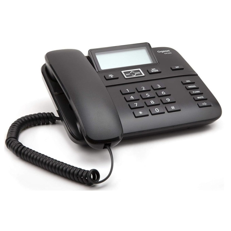 Gigaset Corded Phone DA260, Black (S30054S6532U101)