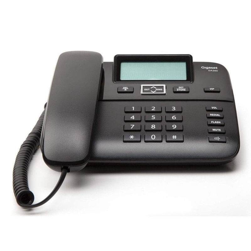 Gigaset Corded Phone DA260, Black (S30054S6532U101)