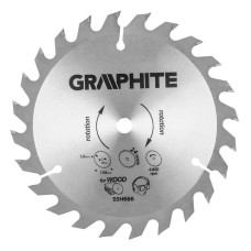 Graphite Диск пильний по дереву, 150х10мм, 1.6мм, 24 зубів (55H666)