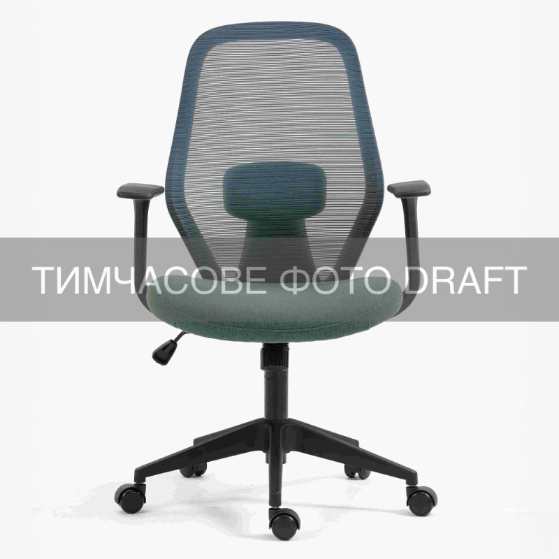 2E Крісло 2E OC110, тканина, фіксовані підлокітники, темно-зелений (2E-OC110-GREEN)