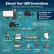 Digitus USB Extender, USB 3.2 Gen1, 100m 3x USB-A & 1x USB-C, For use with CAT cable (DA-73121)