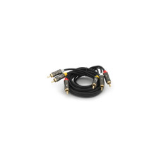 Кабель мультимедійний 3xRCA M to 3xRCA M 1.5m black VEGGIEG (YT-AV301)