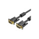 Кабель мультимедийный VGA M to VGA M 1.0m ferrite black Vention (DAEBF)