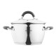 ARDESTO Casserole Gemini, glass lid, 2.3 l, stainless steel (AR1923GS)