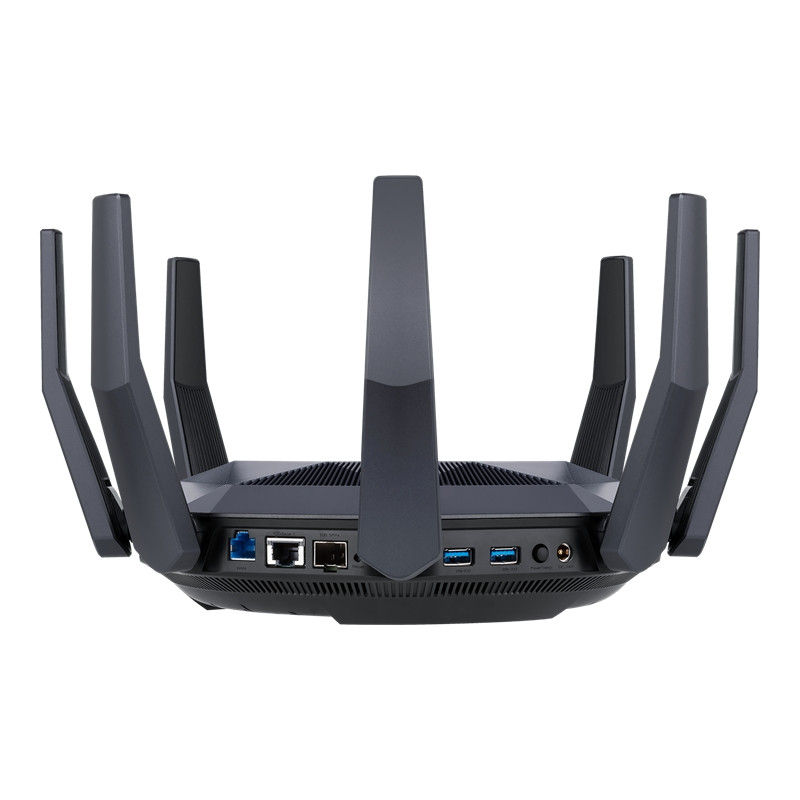 ASUS Маршрутизатор RT-AX89X AX6000 8xGE LAN 1xGE WAN 1x10GE 1xSFP+ 2xUSB3.1 MU-MIMO OFDMA MESH (90IG04J1-BM3010)