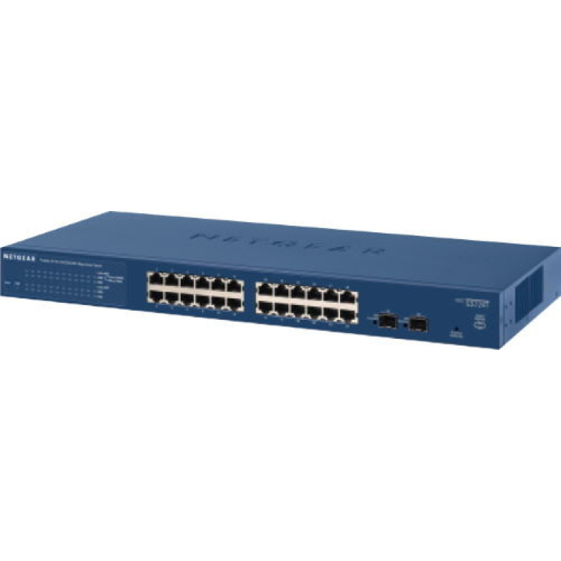 NETGEAR Комутатор GS724T 24xGE, 2xGE SFP, керований L2 (GS724T-400EUS)