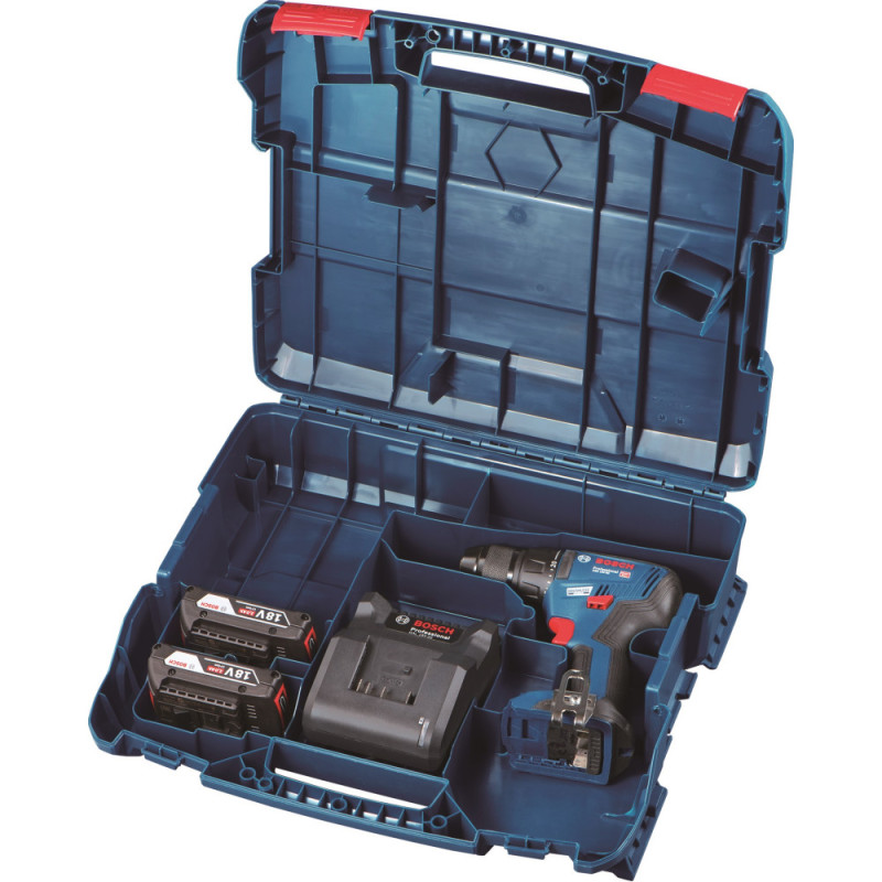 Bosch Cordless Drill Screwdriver GSR 18 V-50, 18V 2x2Ah, 50Nm,20+1, 460/1800rpm, 1kg (0.601.9H5.000)
