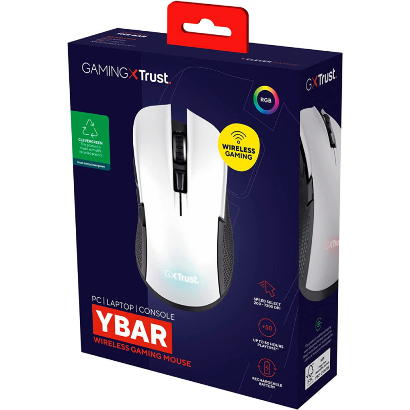 Trust Mouse GXT 923 YBAR WL White (24889_TRUST)