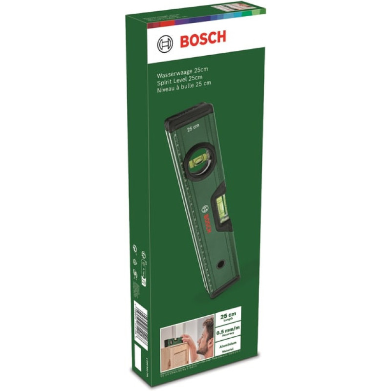 Bosch Уровень, 25см, 2 капсулы, алюминиевый корпус (1.600.A02.7PL)