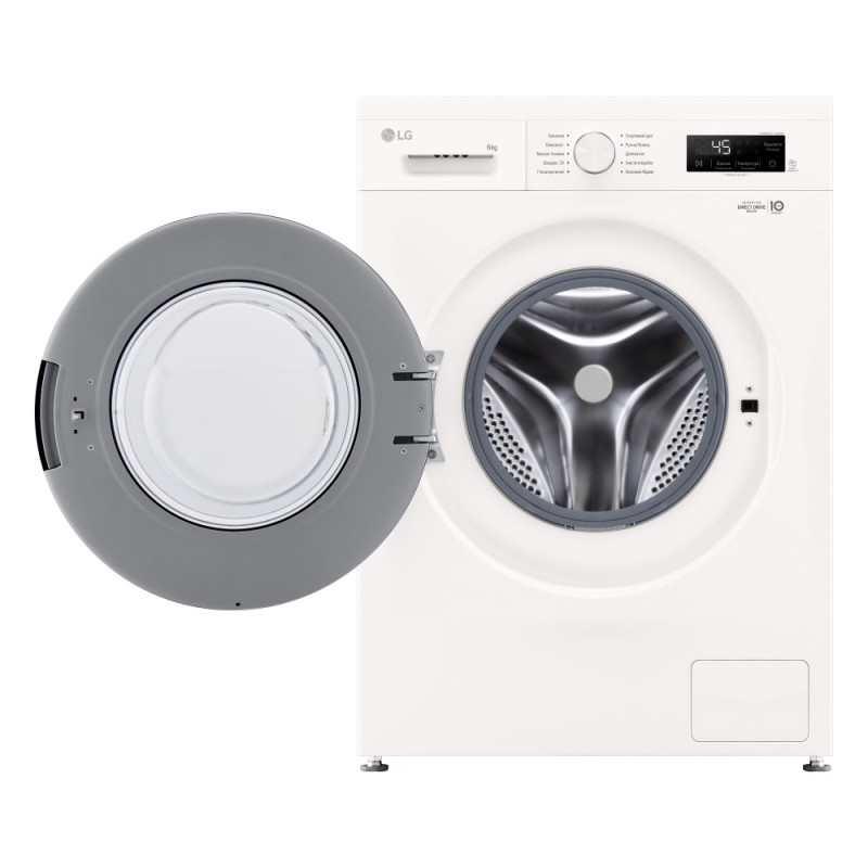 LG WM front load, 6kg, A+++, white (F2Y1NS3W)
