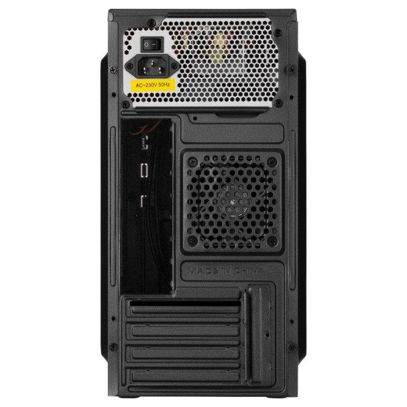 2E PC case TeamX TMX04 with 2E ATX400W, 2xUSB2.0, 1x80mm, VGA 220mm, mATX, black (2E-TMX04)