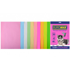 Бумага Buromax А4, 80g, PASTEL+NEON, 10colors, 20sh (BM.2721720-99)