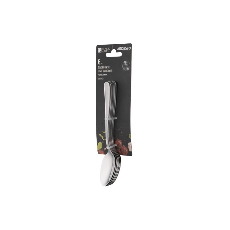 ARDESTO Teaspoons set Black Mars Zenith , 6pcs, stainless steel (AR0706ZT)