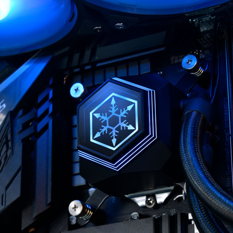 SilverStone Система жидкостного охлаждения Perma Frost Premium PF240-ARGB-V2, LGA 1700, 2066, 2011, 1200, 115X, AM5, AM4, AM3, AM2, FM1, FM2, TDP240W (SST-PF240-ARGB-V2)