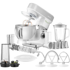 Sencor kitchen machine 1200W, cup-iron, case-plastic, nozzles-19, white (STM3789SL)