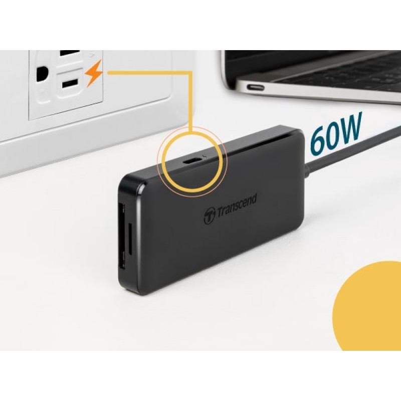 Transcend USB 3.1 Type-C > 2xUSB 3.1 Type-A/2xType-C/microSD/SD (TS-HUB5C)