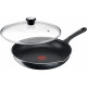 Tefal Day by Day pan with lid, 24cm, with lid, aluminum, bakelite, glass, black (B5580423UA)