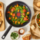 Tefal Day by Day pan with lid, 24cm, with lid, aluminum, bakelite, glass, black (B5580423UA)
