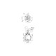 Deante Shower set Silia with bathtub mixer, hand shower, handle - wall-mounted, titanium (BQS_D11M)