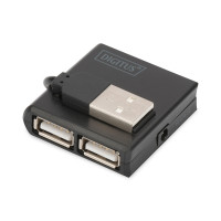 Digitus Концентратор USB 2.0, 4 порта, чорний (DA-70217)