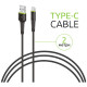 Дата кабель USB 2.0 AM to USB-C 2.0m CBFLEXT2 Black Intaleo (1283126521423)