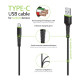 Дата кабель USB 2.0 AM to USB-C 2.0m CBFLEXT2 Black Intaleo (1283126521423)