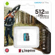 Карта памяти Kingston 512GB microSDXC сlass 10 UHS-I U3 V30 A2 Canvas Go Plus G4 (SDCG4/512GBSP)