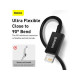 Дата кабель USB 2.0 AM to Lightning 2.0m 2.4A black Baseus (CALYS-C01)