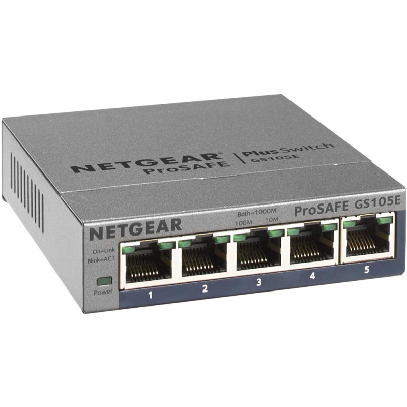 NETGEAR Комутатор GS105E 5xGE, керований L2 (GS105E-200PES)