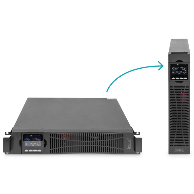 Digitus Силовий блок Power Module, 10kVA/10kW, LCD, Hardwire In/Out, RS232, USB, Rack/Tower (DN-170107)