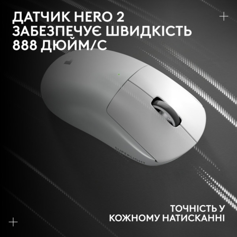 Мышка Logitech G Pro X Superlight 2 Lightspeed Wireless White (910-006638)