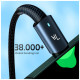 Дата кабель USB 2.0 AM to USB-C 0.5m 7A 100W black Essager (EXC7A-CGB01-P)