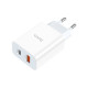Зарядное устройство HOCO C97A 1xUSB-C PD20W + 1xUSB QC3.0 White (6931474766076)