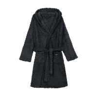 ARDESTO Women's bathrobe ARDESTO Zigzag, size L/XL, 100% polyester, grey (ART2120LGL)