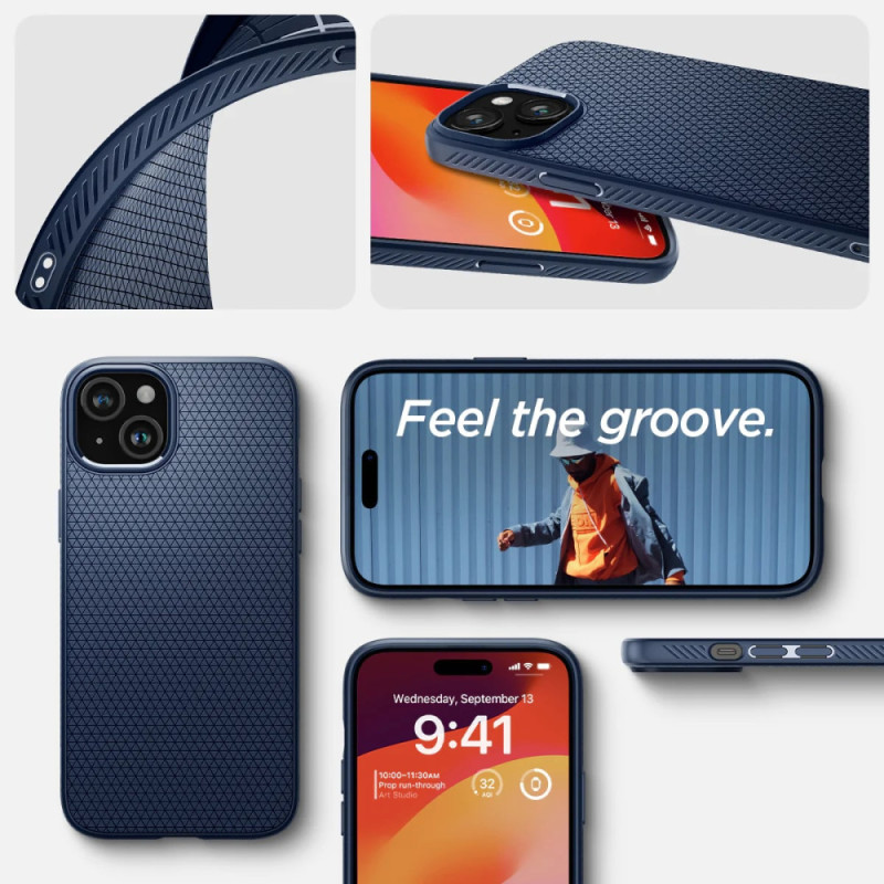 Spigen Apple iPhone 15 Plus Liquid Air, Navy Blue
