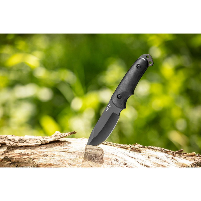 Neo Tools Tactical knife, 220mm, blade 108mm, 3Cr13, nylon sheath (63-108)