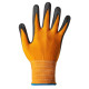 Neo Tools Work gloves, nitrile coating, nitrile dots, nylon, size 10, orange (97-621-10)
