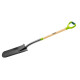 Verto Bayonet shovel, for seedlings, narrow, metal reinforcement, wood handle with two-component plastic handle (15G014)
