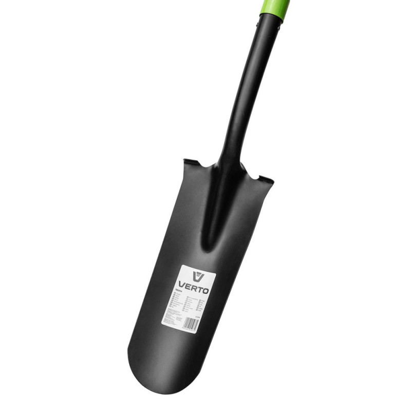 Verto Bayonet shovel, for seedlings, narrow, metal reinforcement, wood handle with two-component plastic handle (15G014)