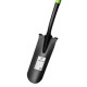 Verto Bayonet shovel, for seedlings, narrow, metal reinforcement, wood handle with two-component plastic handle (15G014)