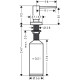 Hansgrohe Dispenser for detergents A71, 500ml, black matt (40468670)