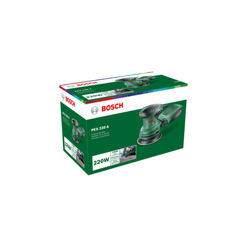 Bosch PEX 220 A 220W 125mm 24,000 rpm 1.2 kg (0.603.378.000)